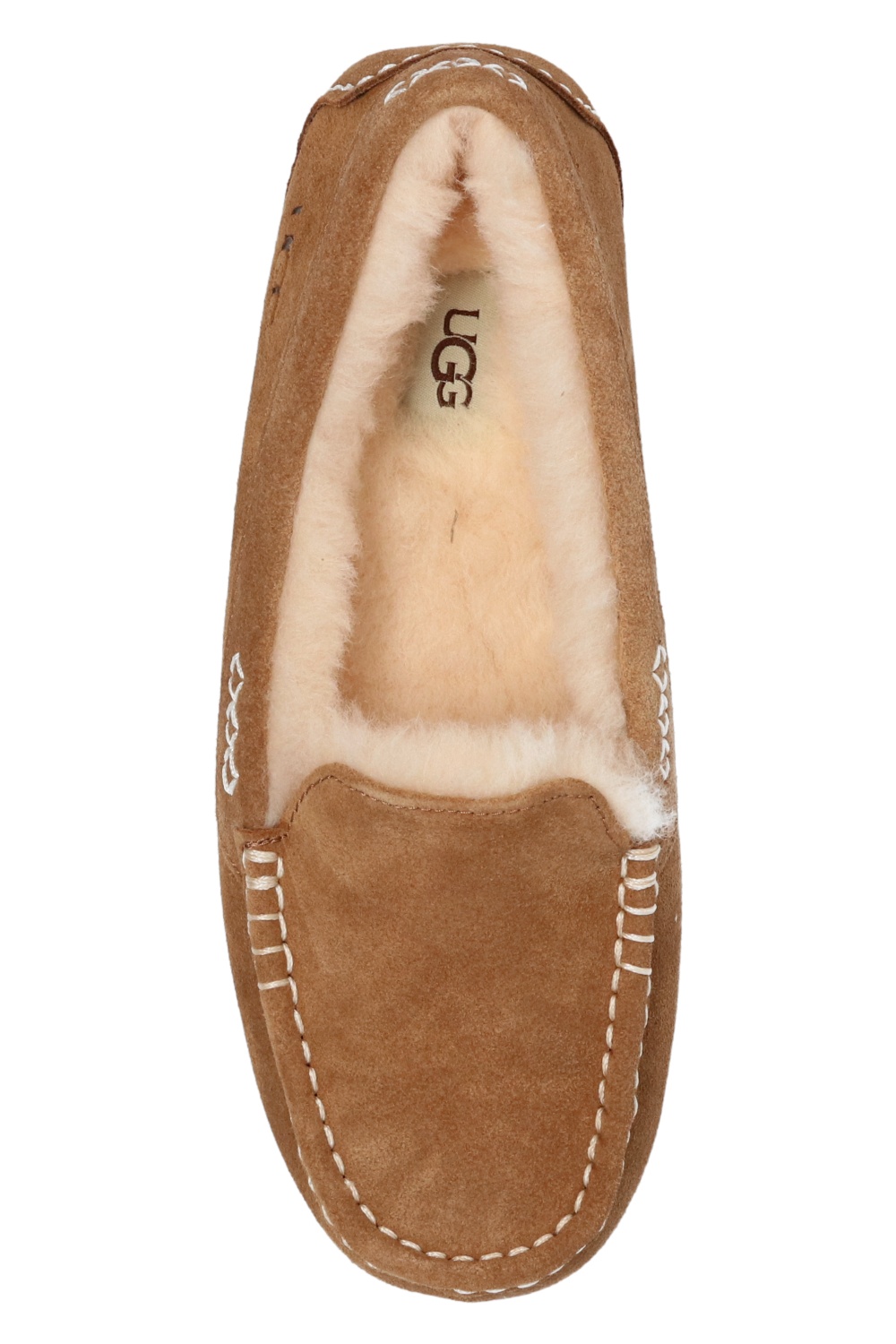 Brown W Ansley moccasins with fur lining UGG Vitkac Italy